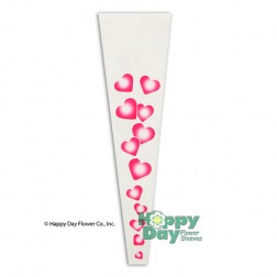 Pink Hearts Single Flower Sleeve