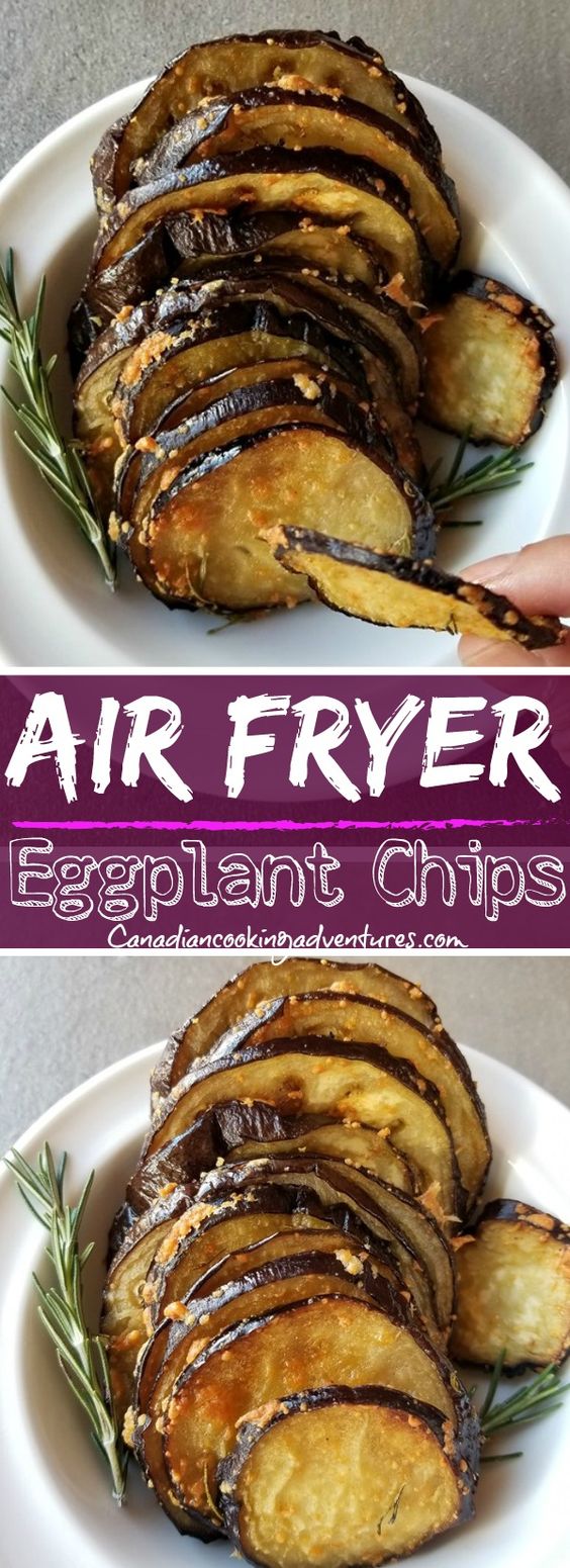 air fryer eggplant chips