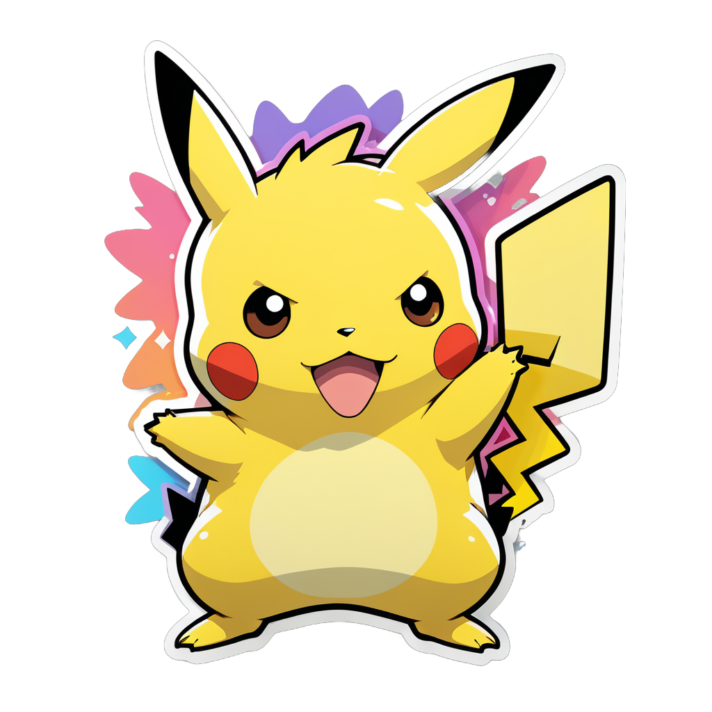 I made an AI sticker of Pikachu