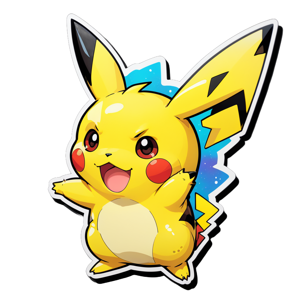 I made an AI sticker of Bellybutton Pikachu