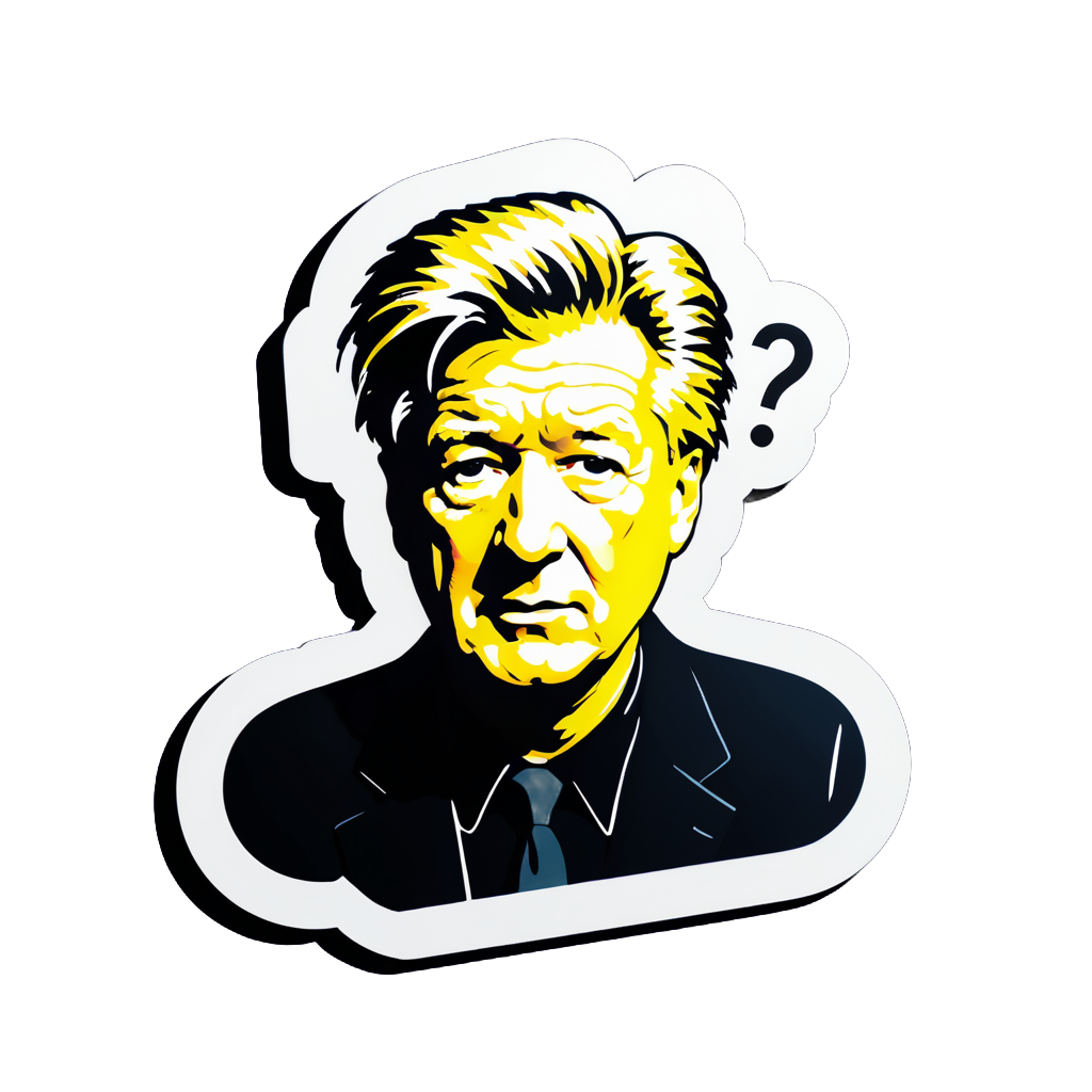 I made an AI sticker of David lynch with 21:21 sign