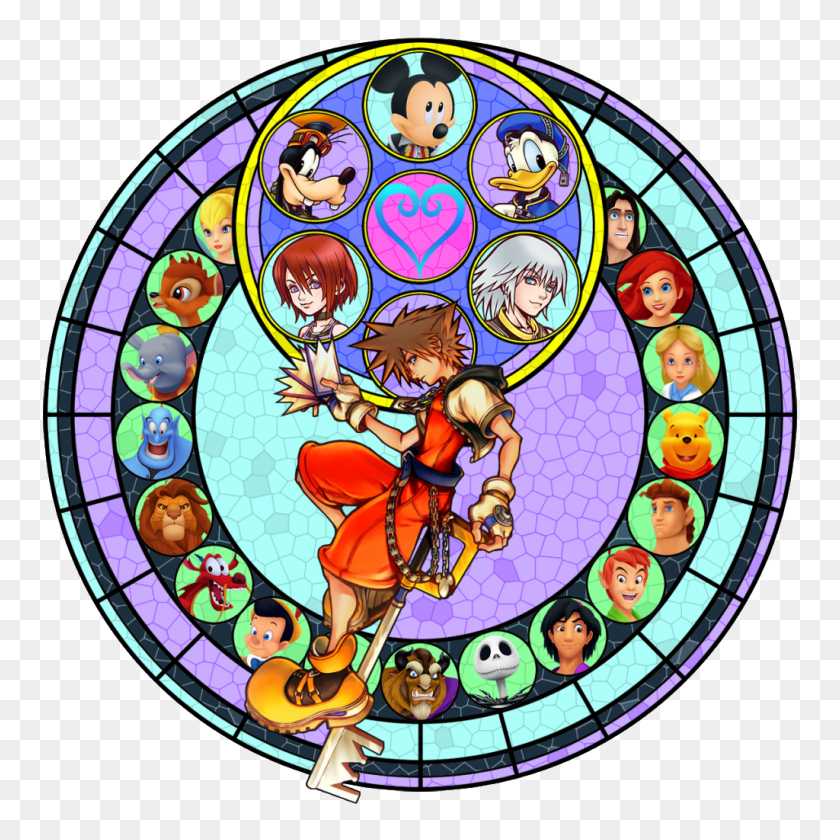 1024x1024 Tattoos Kingdom Hearts, Kingdom Hearts - Stained Glass PNG