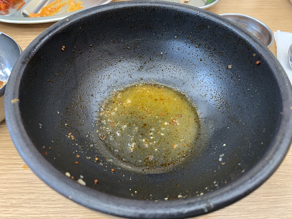 a pan of food