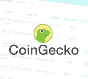 Stylised screenshot of the CoinGecko website