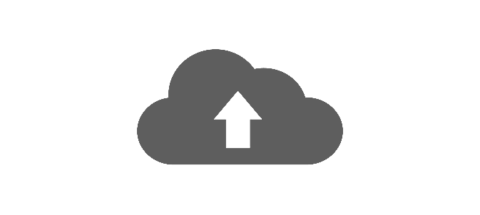 Cloud Icon with an Upload Arrow, Representing Cloud Data Backup