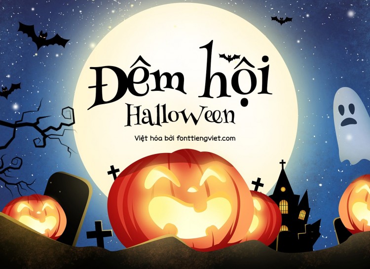 Font việt hóa 1FTV Henny Penny phong cách Halloween