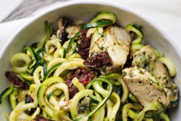 Pesto Chicken Zoodles