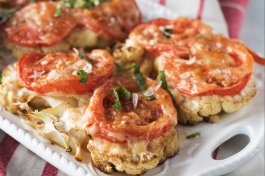 Quick Caprese Cauliflower Pizzas