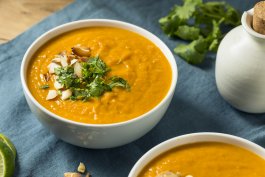 Carrot and Sweet Potato Soup.