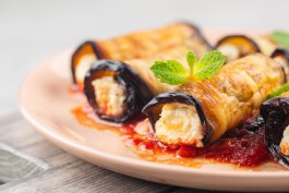 Eggplant Rollatini with Spinach