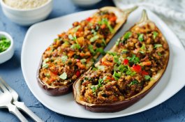 Stuffed Eggplant Boats