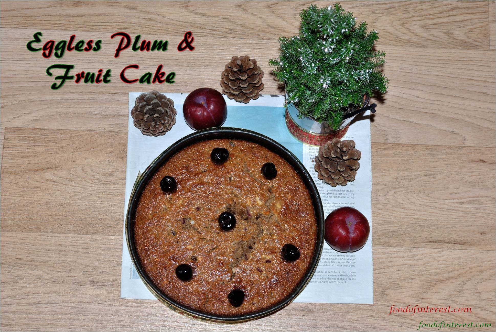 Eggless Plum Cake