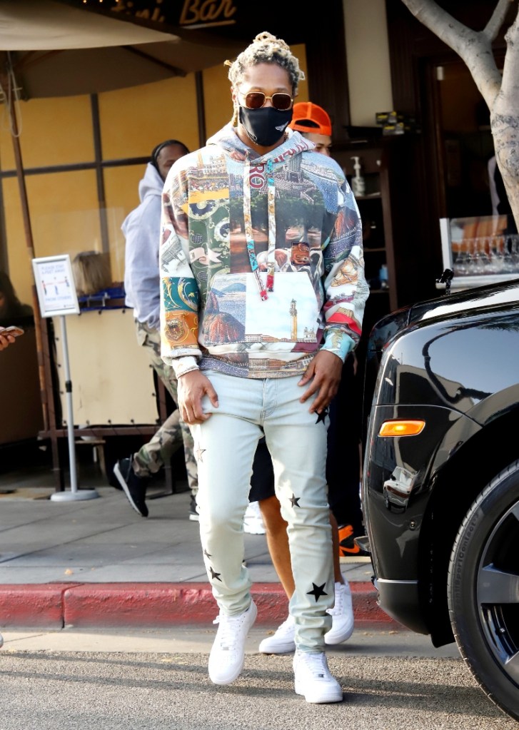 future, rapper, shoes, sneakers, nike, style, jeans, sweatshirt, los angeles