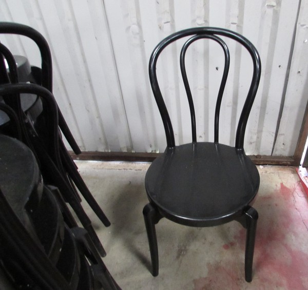 64x Black Bentwood Style Chairs For Sale