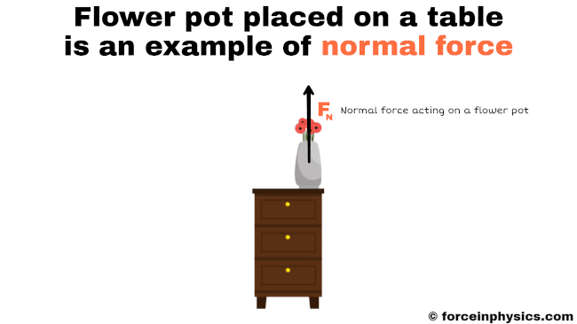 Normal force example - flower pot