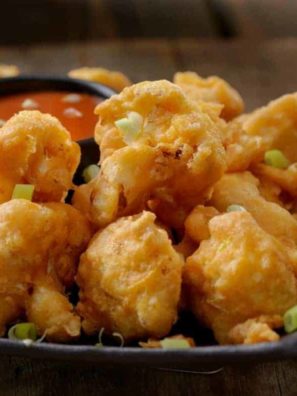 Air Fryer Frozen Battered Cauliflower