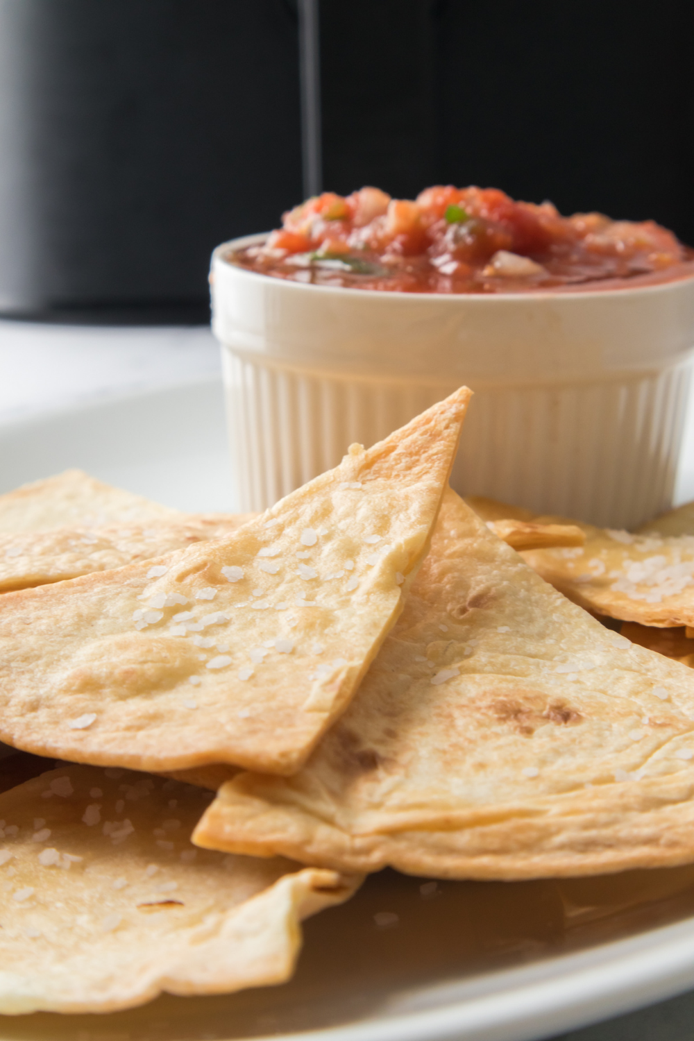 Air Fryer Low-Carb Tortilla Chips - Fork To Spoon