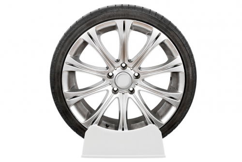 Display rack tire, white no print