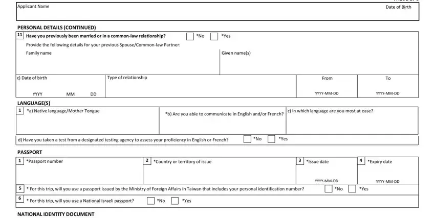 The right way to prepare canada work visa application form pdf step 3