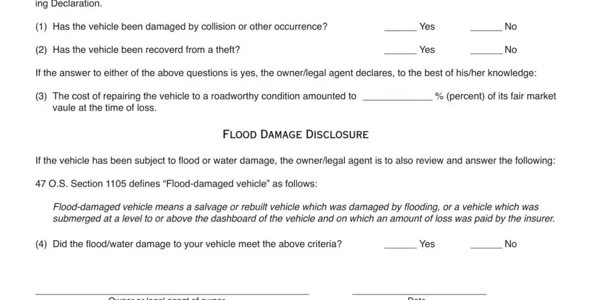 Part no. 4 in filling out oklahoma title application 2019