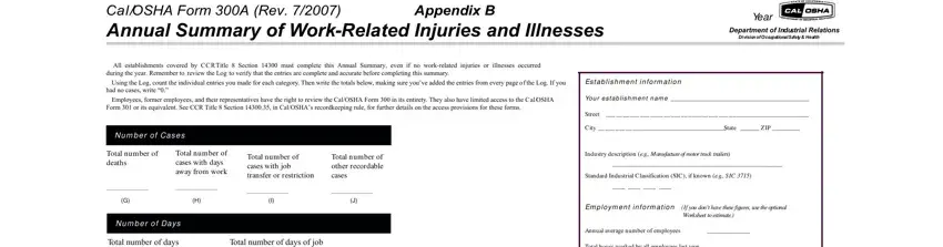 Part no. 1 of filling out osha form 300a pdf