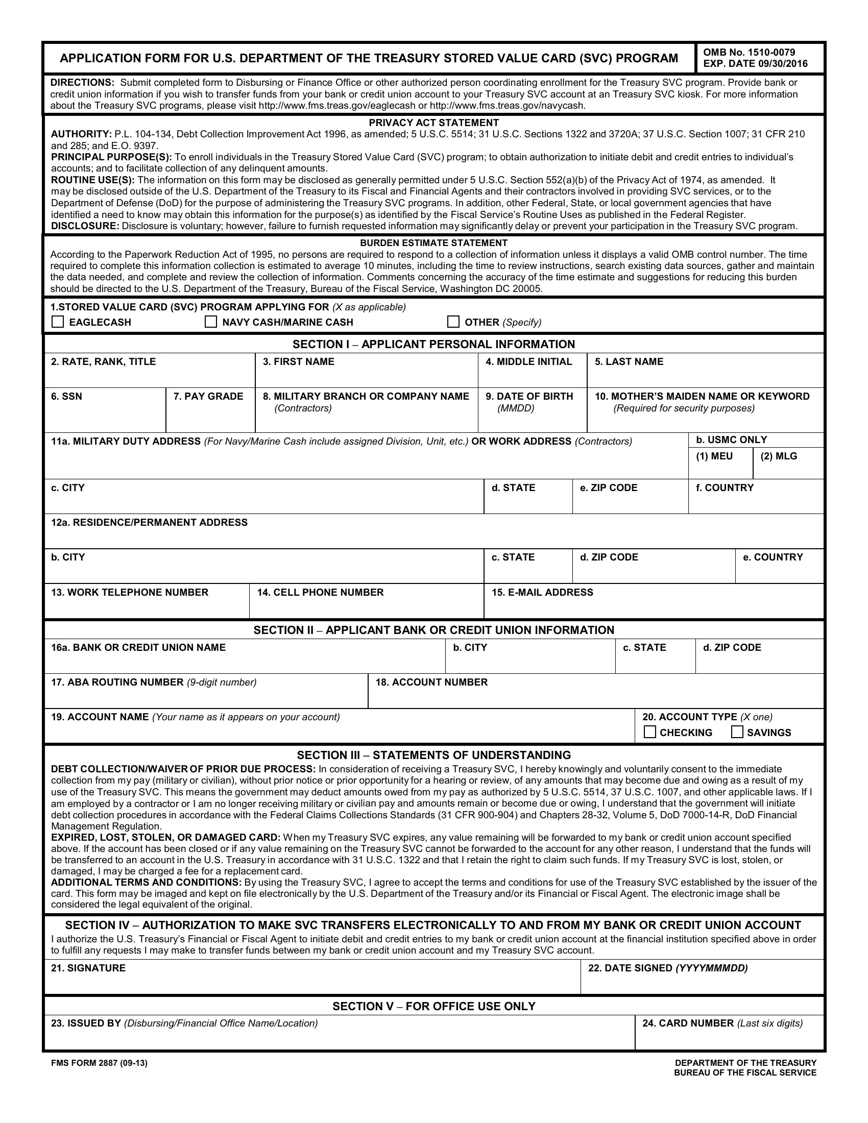 Executive Branch PDF Forms - Fillable and Printable