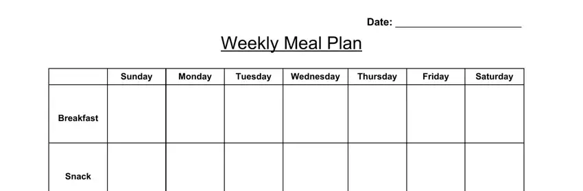 Menu Planner ≡ Fill Out Printable PDF Forms Online