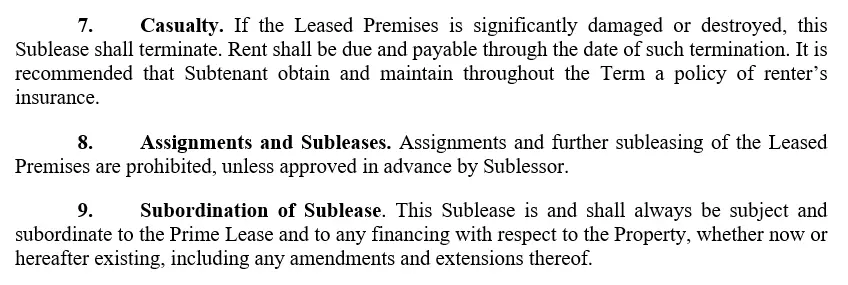 filling out a sublease agreement step 7 2