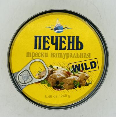 Wild Cod Liver In Own Juice 240g.