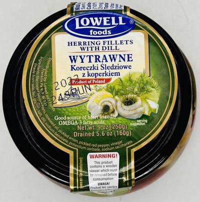 Lowell Herring Fillets w. Dill 250g.