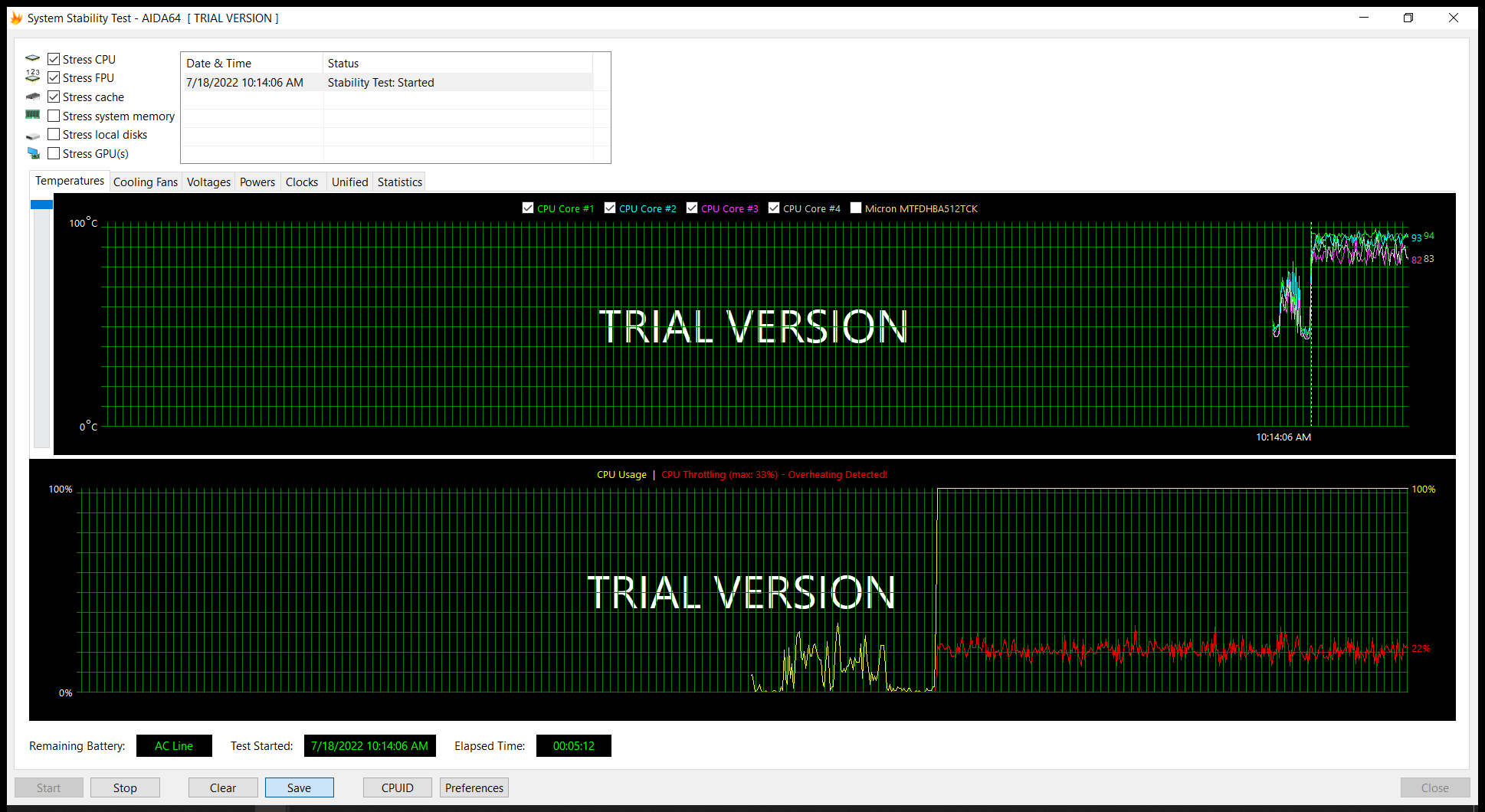 It s good for a laptop? i5 9th 1660ti - Hardware monitoring - AIDA64 ...