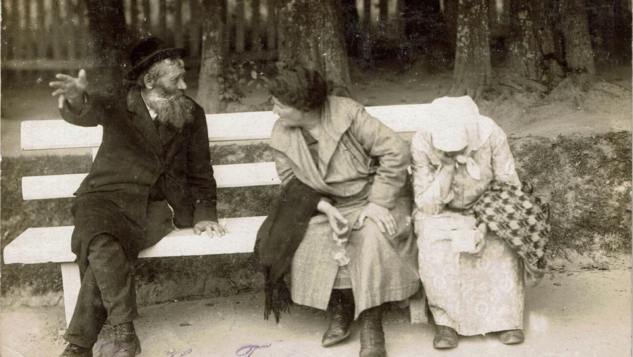 A postcard photo of Galician Jews in the resort town of Truskavets, Ukraine, in the 1920s or 30s