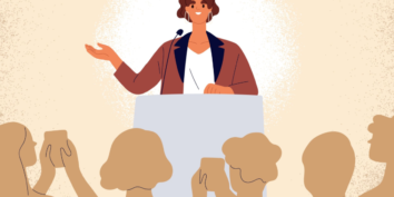 Public speaking illustration