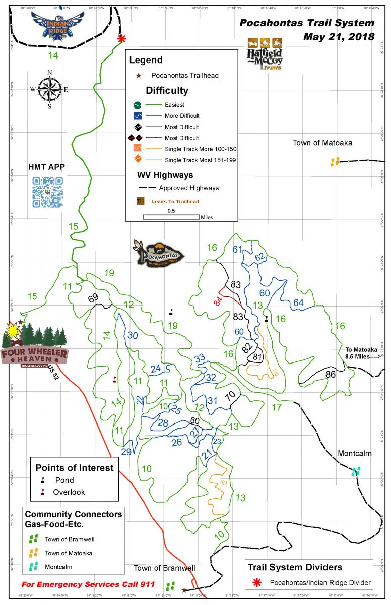 Hatfield McCoy Warrior Trail Map