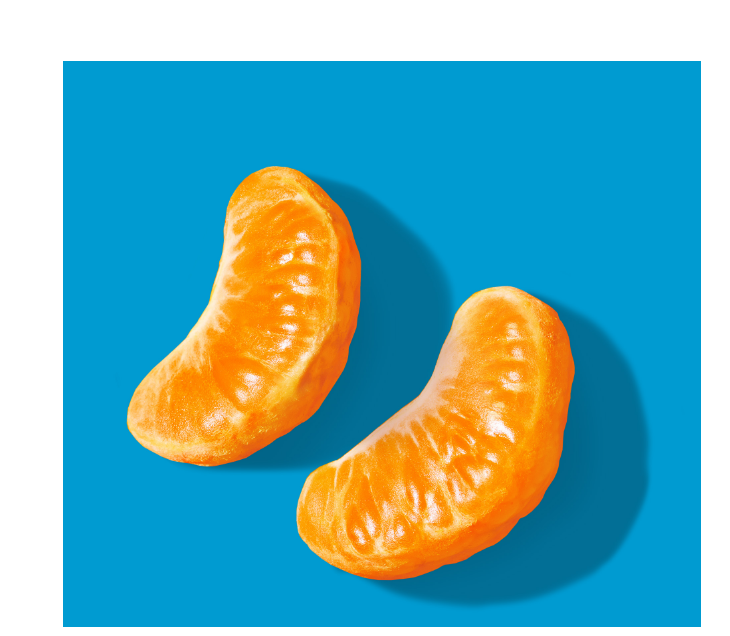 Two clementine slices