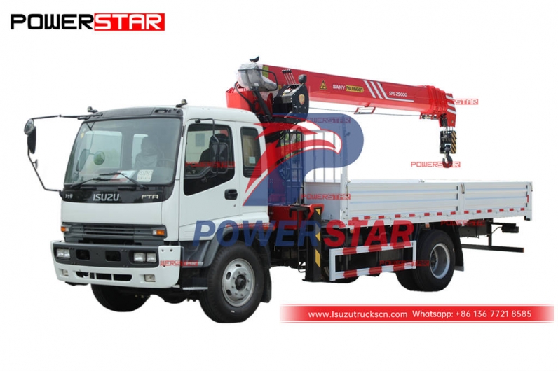 ISUZU FTR 4×4 Crane Truck With Palfinger SPS25000 telescopic boon crane