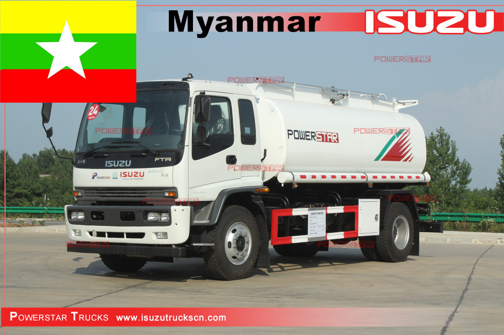 Myanmar - ISUZU FTR Fuel Bowser Oil Tank Trucks
