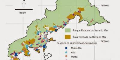 Carte du parc Serra do Mar