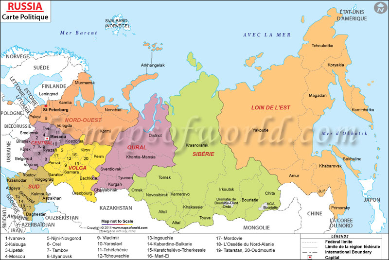 carte de Russie