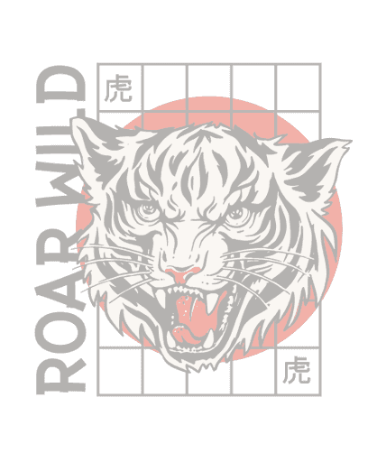 a tiger design in japanese style