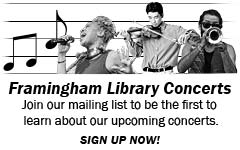 Join our concert mailing list to learn about upcoming events. graphic