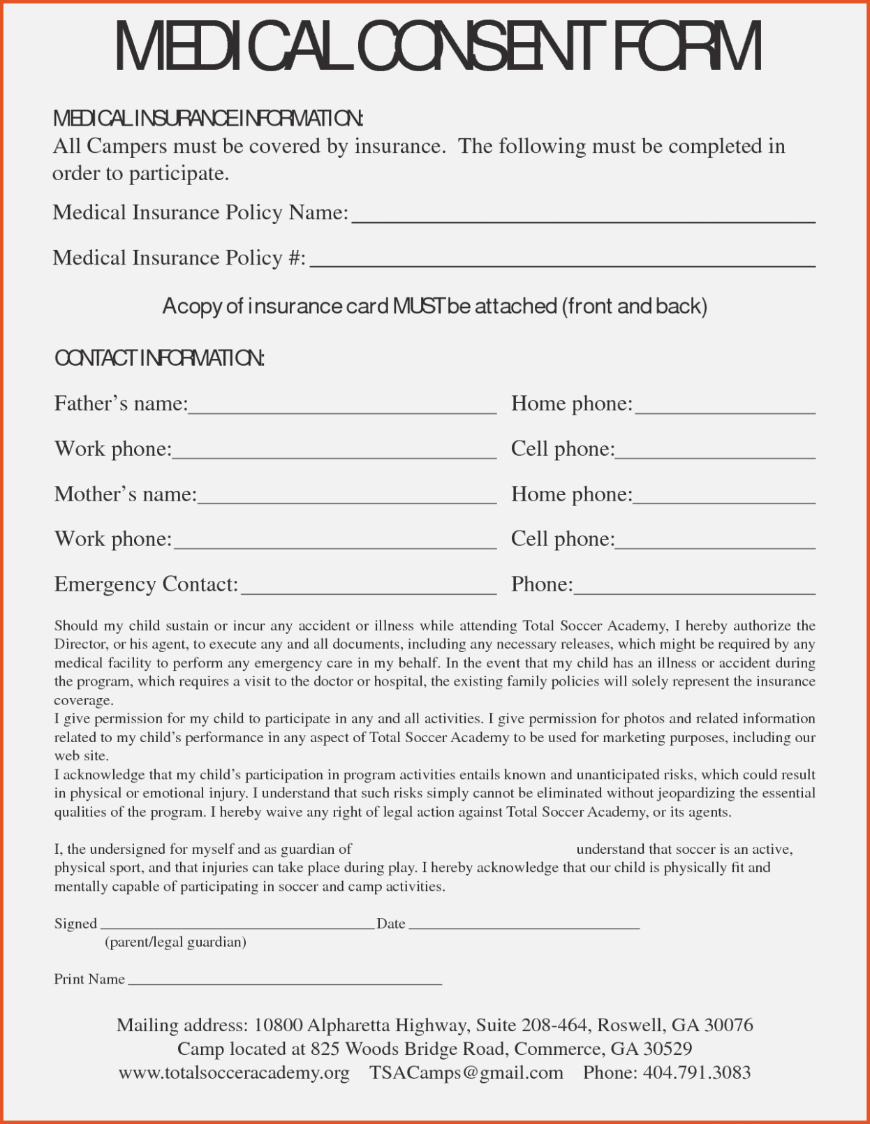 Medical Consent Form Template Ms Word Word Excel Templates - Consent ...