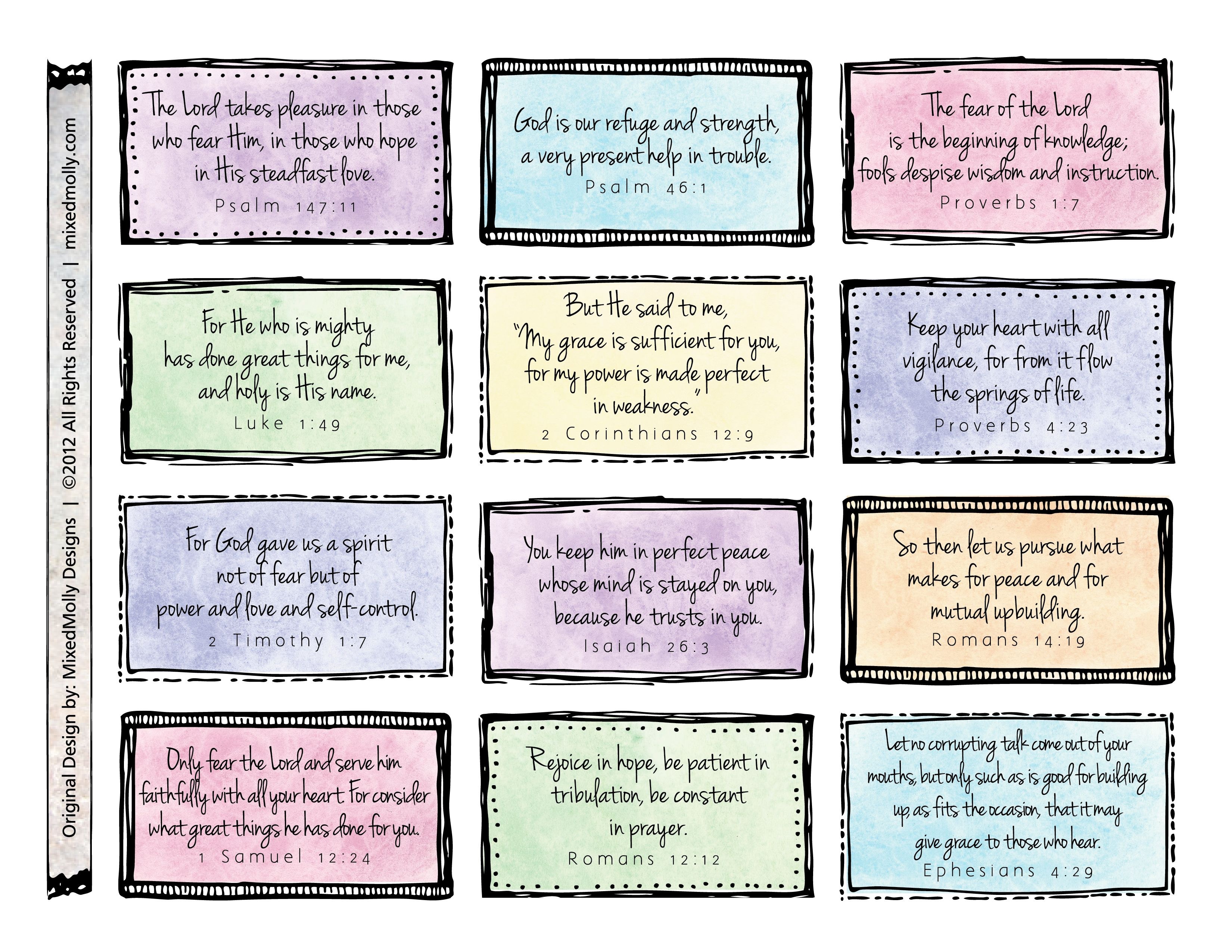 Free Printable Bible Verse Cards | Free Printable