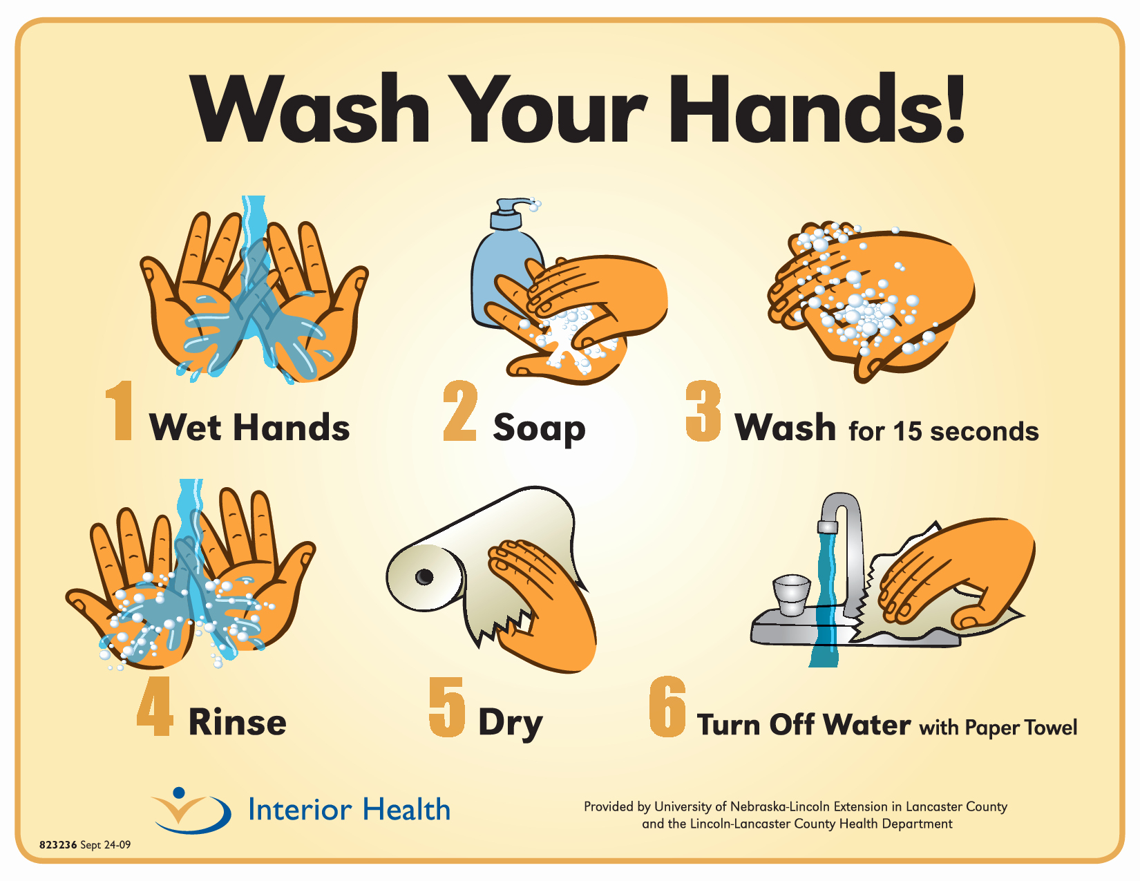 Printable Hand Washing Steps