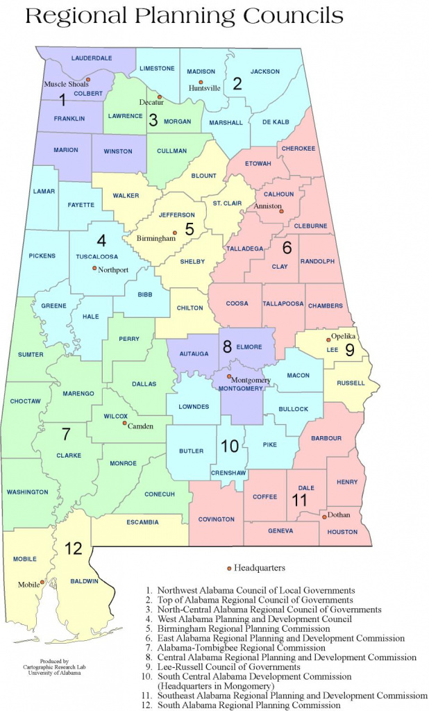 Alabama State Senate District Map - Printable Map