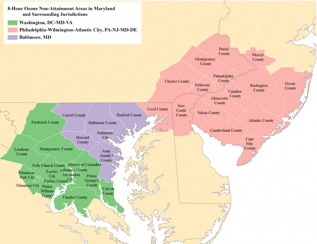 Historical Air Quality Data pertaining to Map Of Maryland And Surrounding States