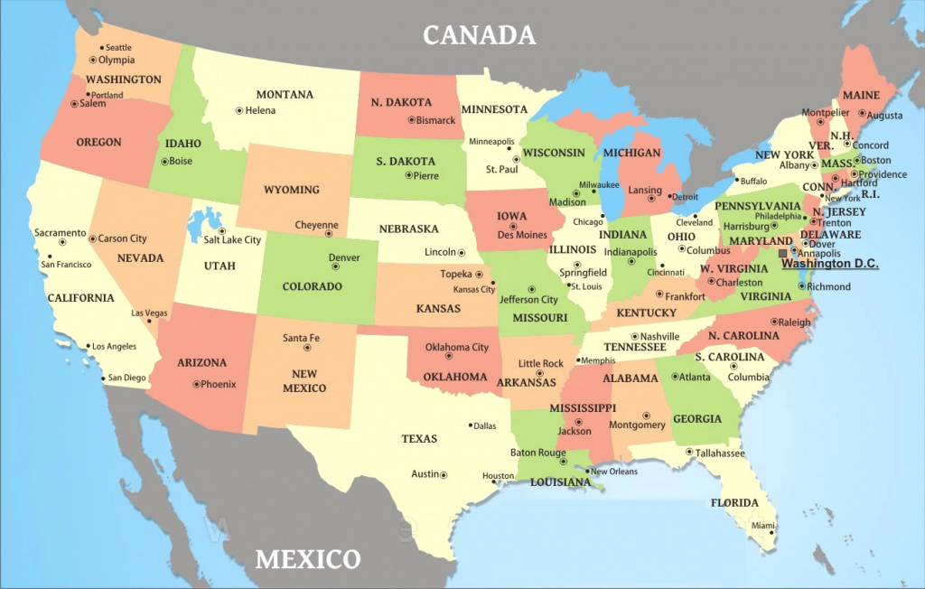 United States Map With Us State Capitals And Major Cities World Maps with regard to World Map With States And Capitals