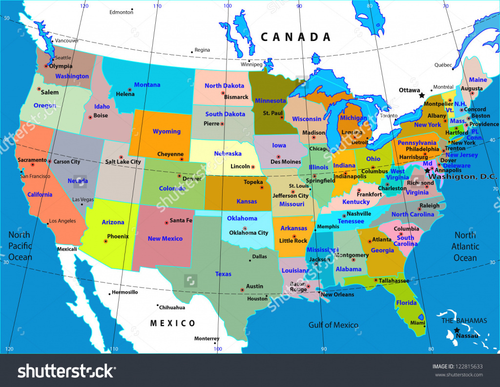 Usa Canada Map With States And Cities World Maps Best Of New Of Maps with regard to World Map With States And Capitals