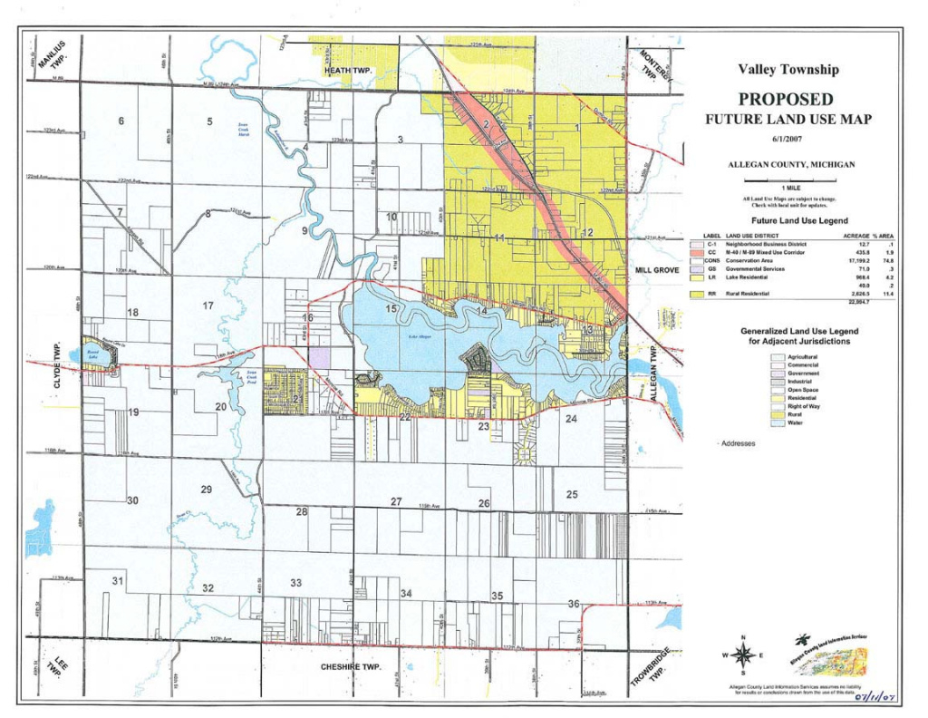 Valley Township Master Plan Maps for Allegan State Game Area Trail Map