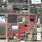 Verizon 953 Pm Mapmissouristateedu C Missouri State Campus Map P Msu With Missouri State Parking Map